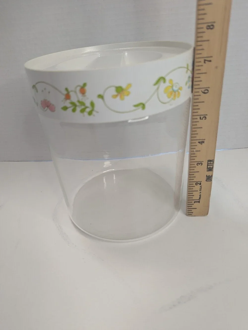 Pyrex Store n See Wildflower Canister Jar 1970s Spring Meadow Medium  Vintage